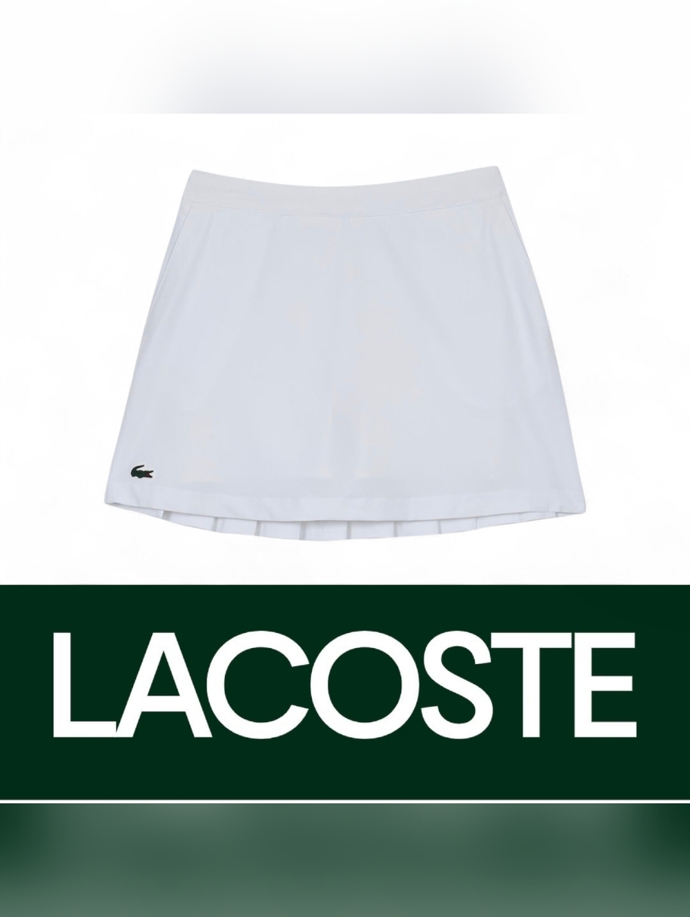 Lacoste White Ultra Dry Lined Women's Golf Skort NWT $115